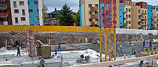 Výstavba objektu A - duben 2009 A duben 09