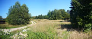 Panoramatický pohled na místo stavby z jihu