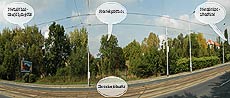 Pohled ze Švehlovy ulice směrem na pozemek